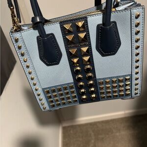 Sold! 


MICHAEL Michael Kors Blue and Gold Studded Tote